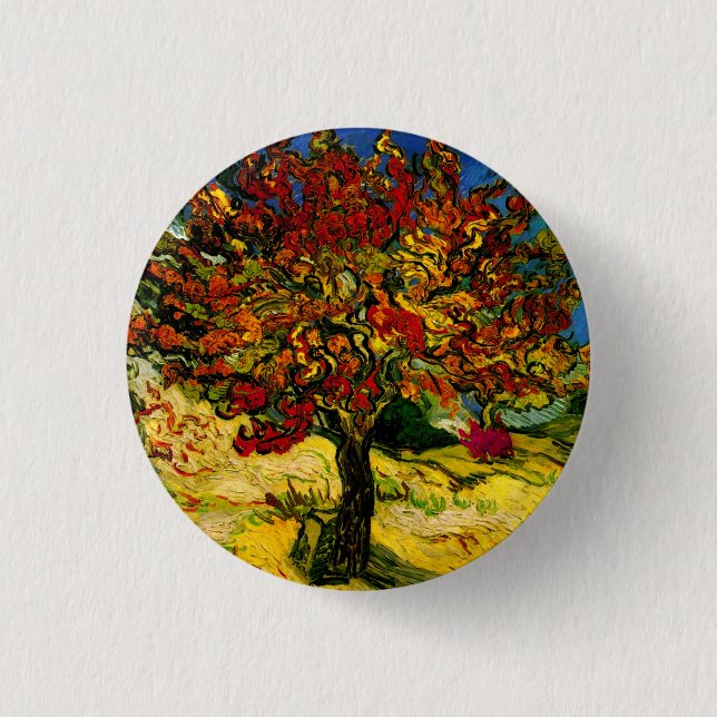 Mulberry Tree Van Gogh Fine Art Pinback Button (Front)