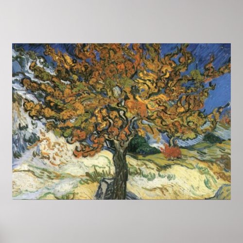 Mulberry Tree van Gogh Post_Impressionist Poster