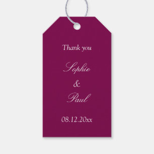 Mulberry Wedding Favor Thank You Gift Tags