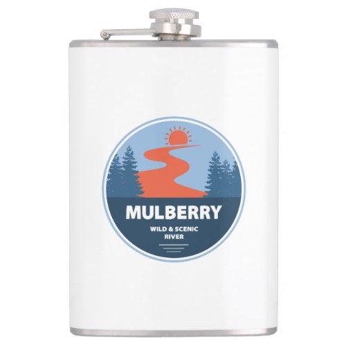 Mulberry Wild And Scenic River Arkansas Flask