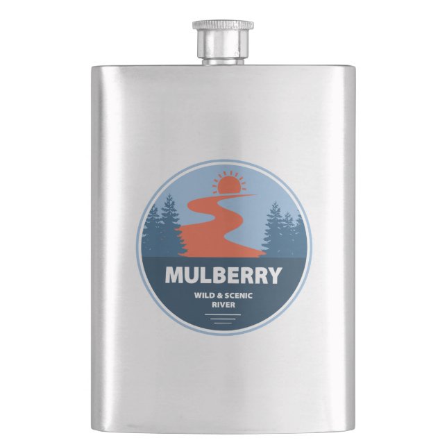 Mulberry Wild And Scenic River, Arkansas Flask (Front)