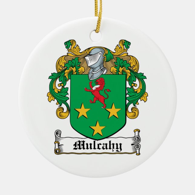 Mulcahy Family Crest Ceramic Ornament (Front)