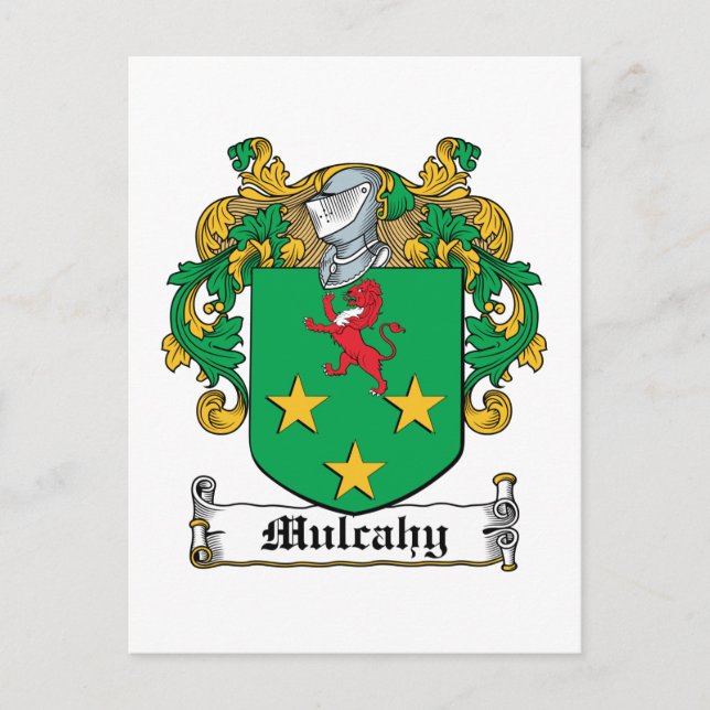 Mulcahy Family Crest Postcard (Front)