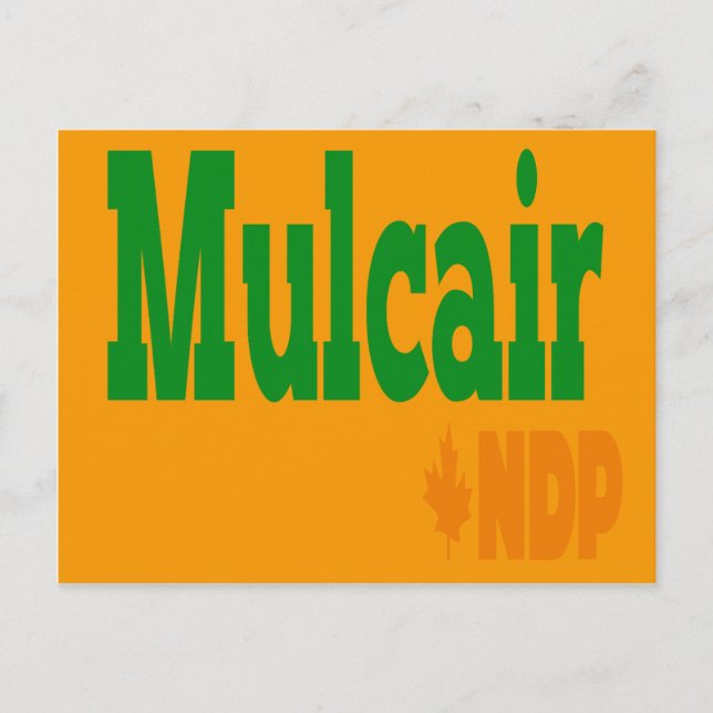 Mulcair NDP Postcard (Front)
