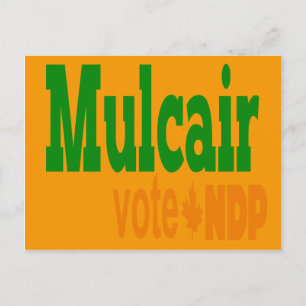 Mulcair Vote NDP Postcard