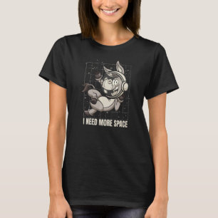 Mule Astronaut Donkey Farm - Farmer I Need More Sp T-Shirt