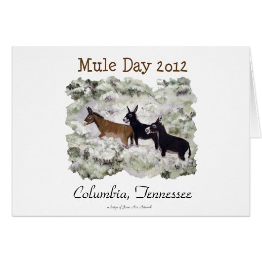 "Mule Day 2012: Columbia, Tn." Horizontal Card (Front Horizontal)