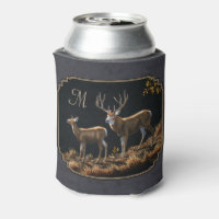 Buffalo Plaid Can Cooler, Deer Camp Beer Can Coozie