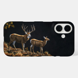 Mule Deer Buck & Doe iPhone 16 Case