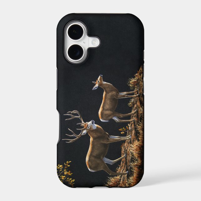 Mule Deer Buck & Doe Iphone Case (Back)