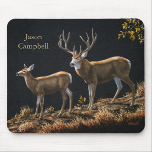 Mule Deer Buck & Doe Mouse Pad