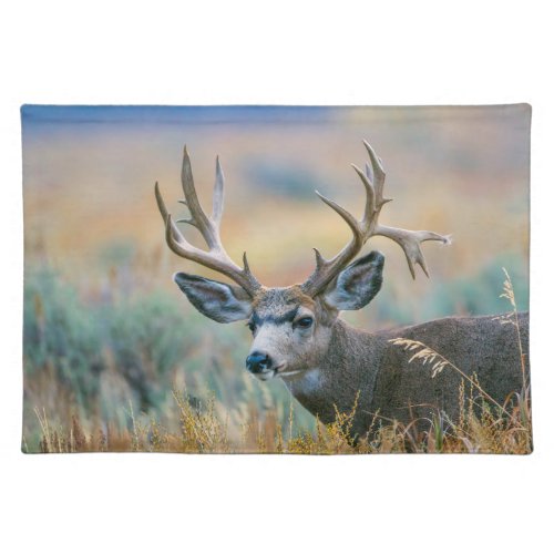 Mule Deer Buck  Grand Teton National Park Wyoming Cloth Placemat