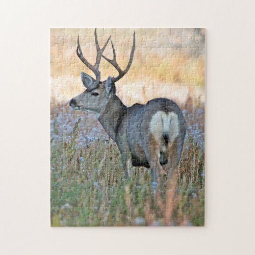 Mule deer buck Odocoileus hemionus Jigsaw Puzzle