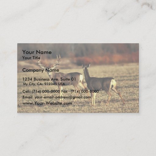 Customizable Mule Deer Business Card Template