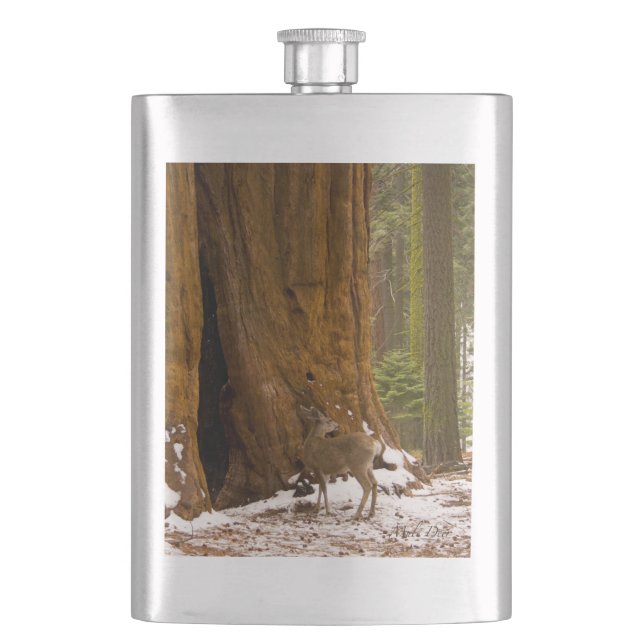 Mule Deer Hip Flask (Front)