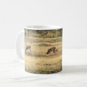 Mule Deer in a Field, Joseph, Oregon Coffee Mug