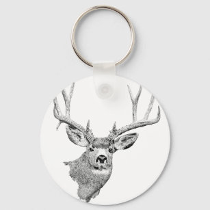 Mule Deer Keychain