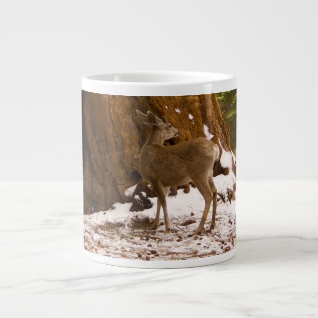 Mule Deer Large Coffee Mug (Front)