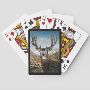 Mule deer Oil Painting Poker Cards
