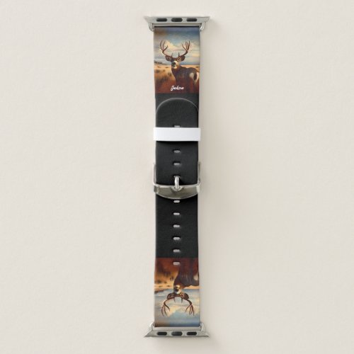 Mule Deer on Prairie  Apple Watch Band