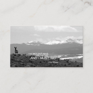 Mule Deer overlooking the Rocky Mountains Business Card