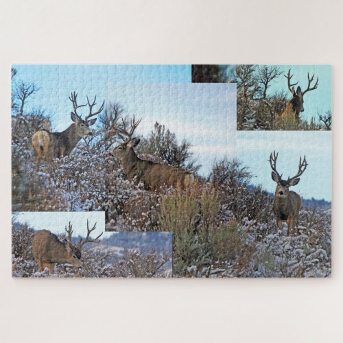 Mule deer photo art jigsaw puzzle