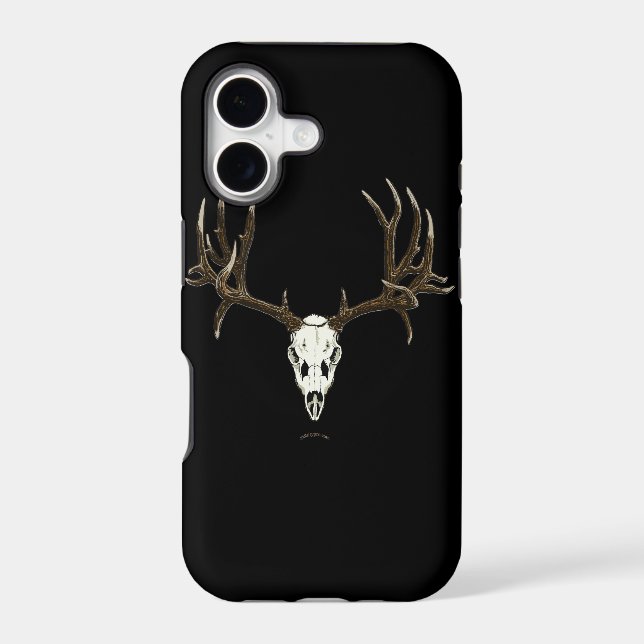 Mule deer skull iphone case (Back)