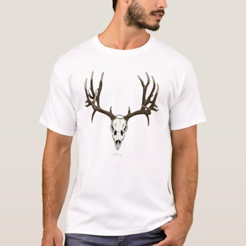 Mule deer skull T_Shirt