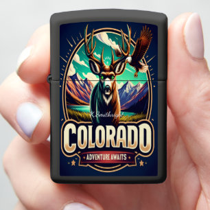 Mule Deer Trail Colorado Emblem Zippo Lighter