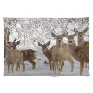 Mule Deer Wyoming Cloth Placemat