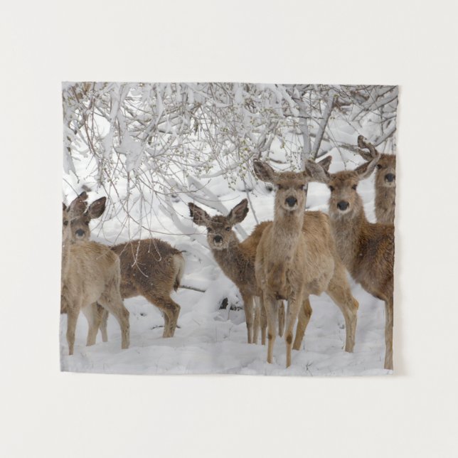 Mule Deer Wyoming Tapestry (Front (Horizontal))