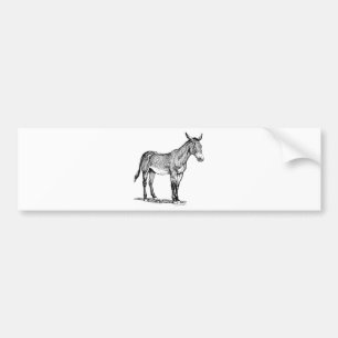 Mule Drawing, Stubborn Bumper Sticker