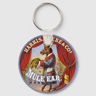 Mule Ear Tobacco Ad Vintage 1868 Keychain