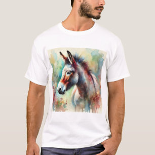 Mule in watercolor 210924AREF132 - Watercolor T-Shirt