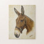 Mule Puzzle<br><div class="desc">Finally, that perfect gift for horse loving kids of all ages! Enjoy puzzle fun and the beautiful western horse image titled “Ready Mule“ by artist Cathy Cleveland.</div>