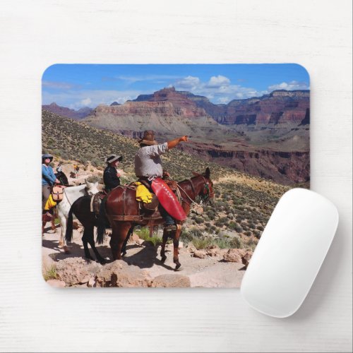 Mule Riders Grand Canyon National Park Adventure Mouse Pad