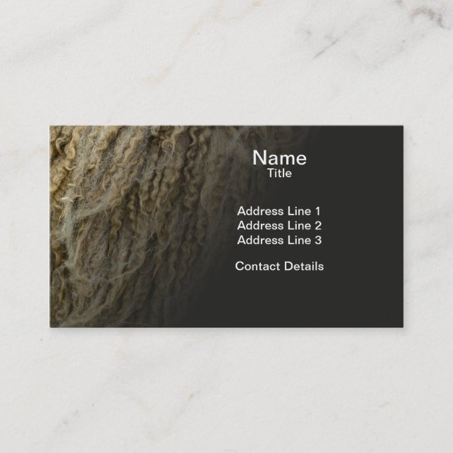 Mule Sheep Wool Business Card (Front)