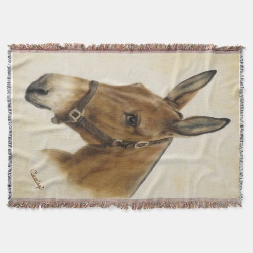 Mule Throw Blanket