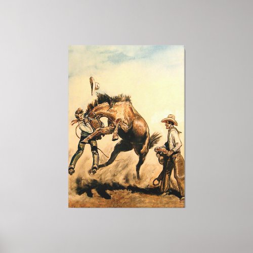 Mule Western Art by Will James Canvas Print