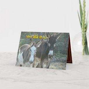 Mules Anniversary card- customize any occasion Card