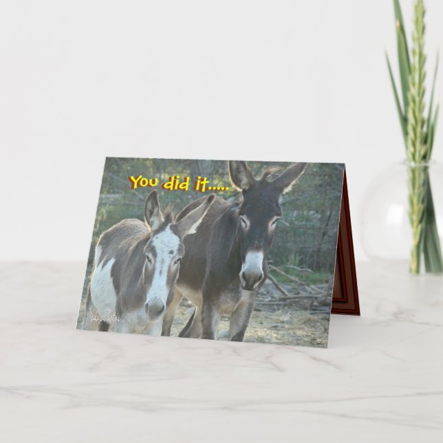 Mules Anniversary card- customize any occasion Card (Front)