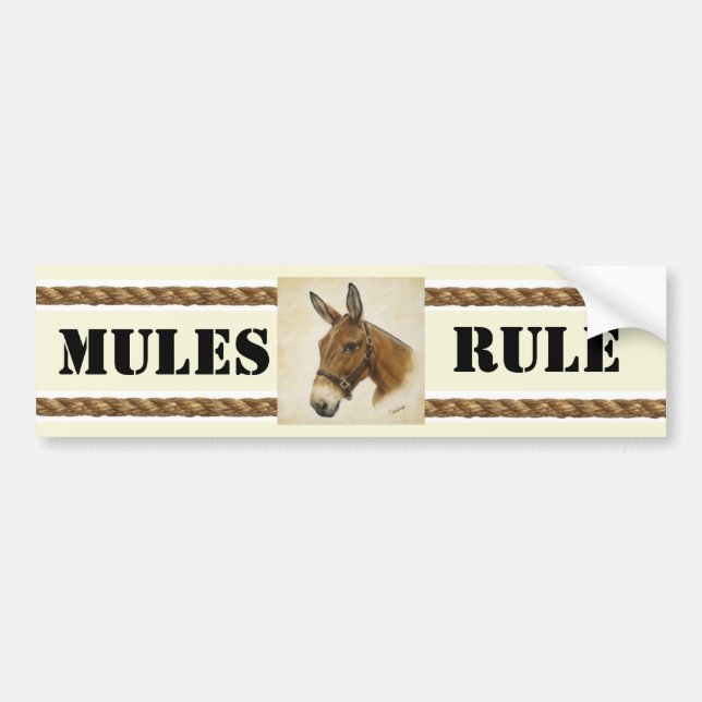 Mules Rule Bumper Sticker (Front)