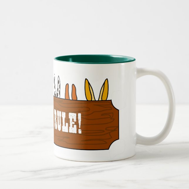 Mules Rule! Two-Tone Coffee Mug (Right)