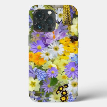 Mulitcolored Floral Background Pattern Iphone 13 Pro Case by Awesoma at Zazzle
