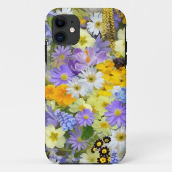 Mulitcolored Floral Background Pattern Iphone 11 Case by Awesoma at Zazzle