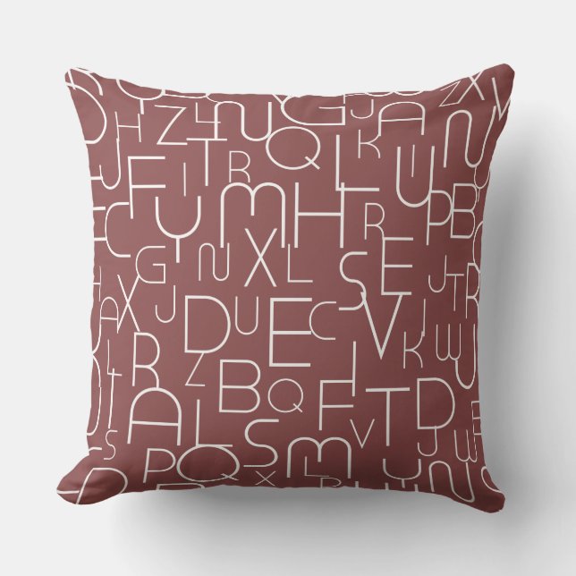  Mullberry Brick Alphabet Letter Animal Pillow (Front)