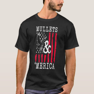 Mulle Usa Eagle Mullet Merica Vintage American Fla T-Shirt