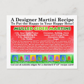 Mulled Cider Christmas Martini Recipe Postcard