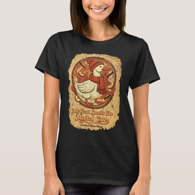 Mulled Cider Soul - Cozy Autumn Aesthetic T-Shirt (Front)