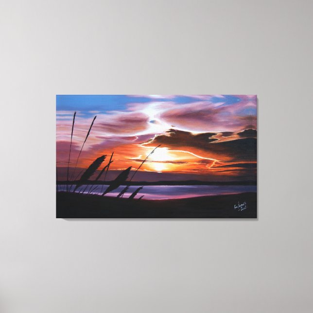 Mulled Mauve Sunset Canvas Print (Front)